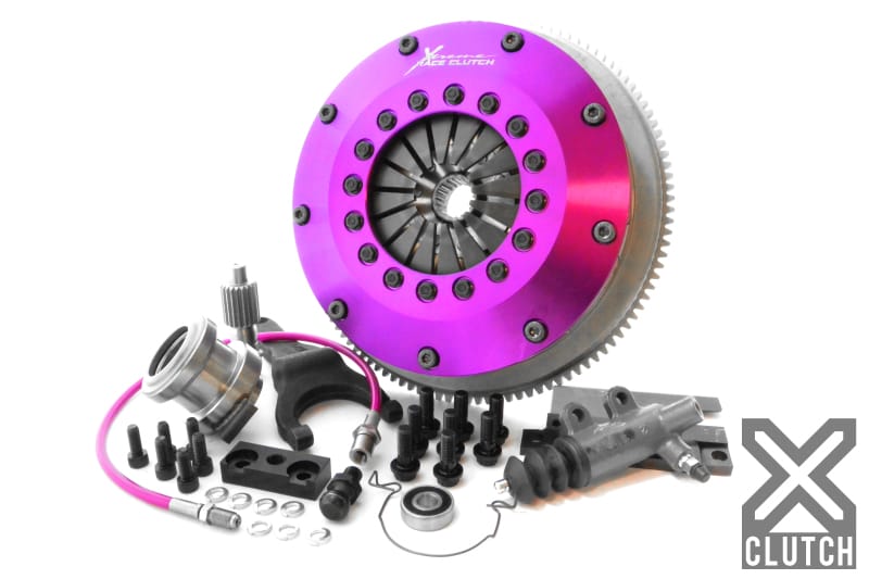 XCLUTCH — Clutch Kit Inc Chromoly Flywheel; 8" Twin Sprung Ceramic Clutch Discs