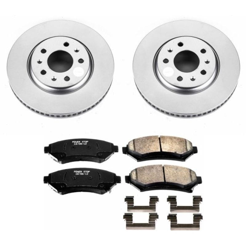 PowerStop — Genuine Geomet Coated Rotor and Low-Dust Ceramic Brake Pad Kit