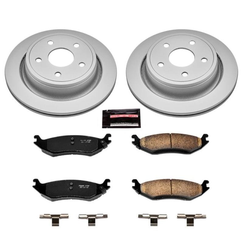 PowerStop — Genuine Geomet Coated Rotor and Low-Dust Ceramic Brake Pad Kit