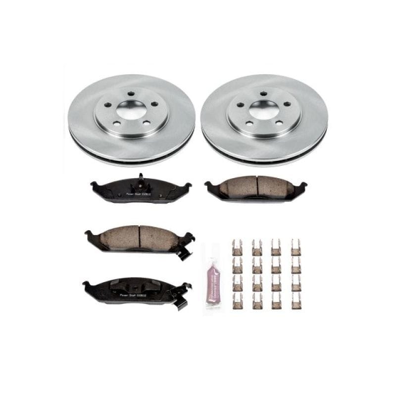 PowerStop — OE Stock Replacement Low-Dust Ceramic Brake Pad and Rotor Kit