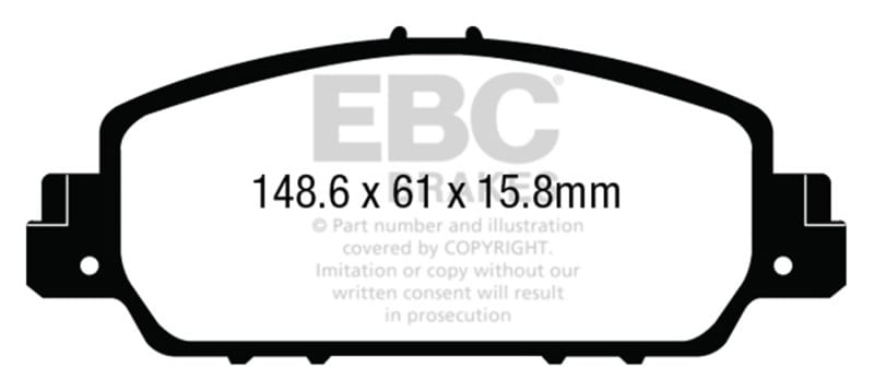 EBC — EBC 13-17 Honda Accord Coupe 2.4 EX Redstuff Front Brake Pads
EBC 13+ Honda Accord Coupe 2.4 EX Redstuff Front Brake Pads
Disc Brake Pad