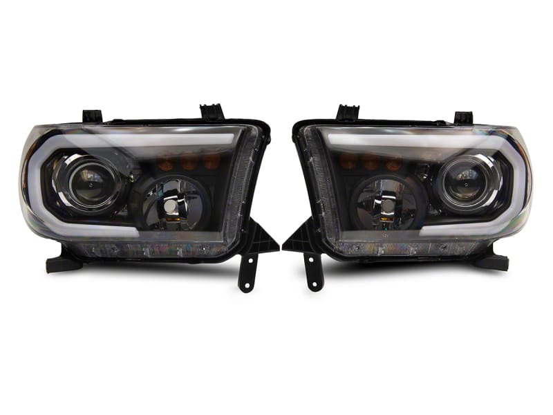 Raxiom — Raxiom 07-13 Toyota Tundra Axial Projector Headlights w/ SEQL LED Bar- Blk Housing (Clear Lens)
Headlights