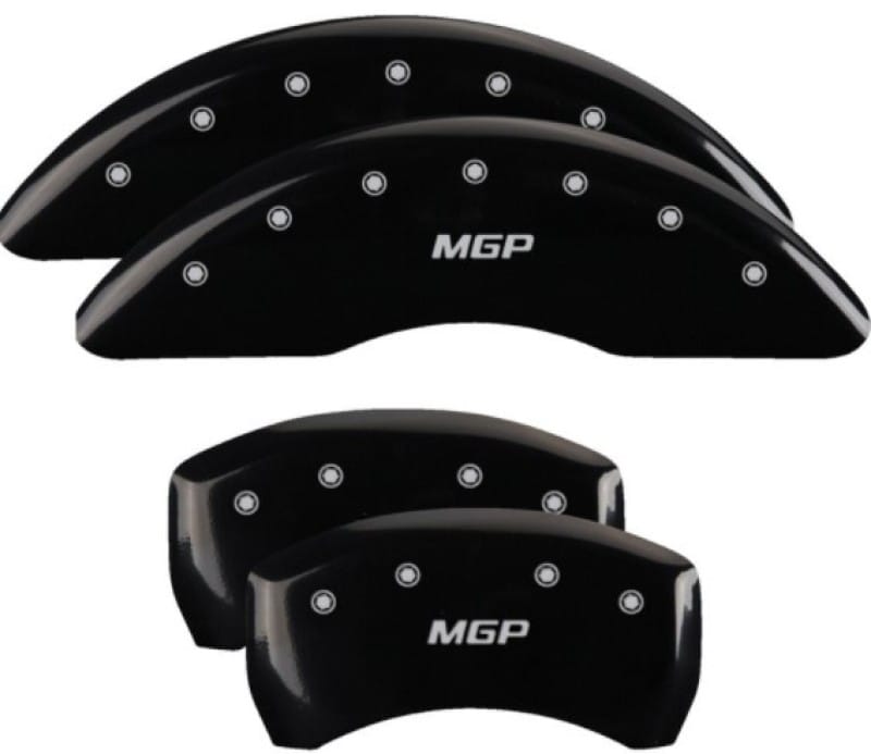 MGP — Set of 4 caliper covers, Engraved Front and Rear: MGP, Black powder coat finish,
