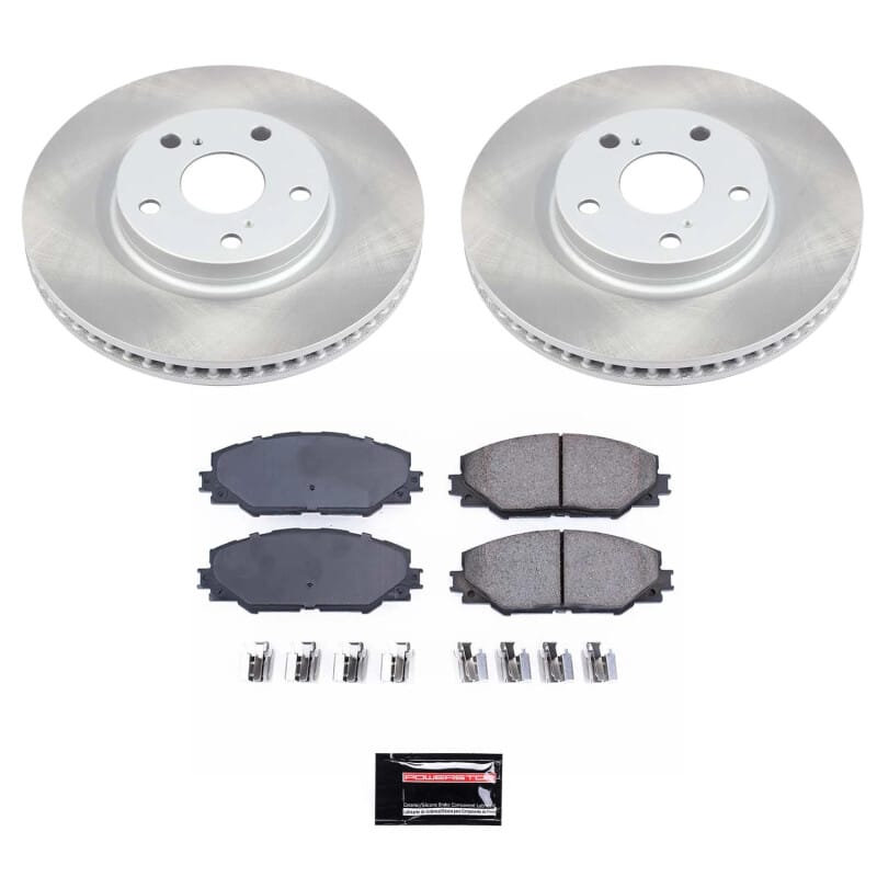 PowerStop — Semi-Coated Rotor and Low-Dust Ceramic Brake Pad Kit