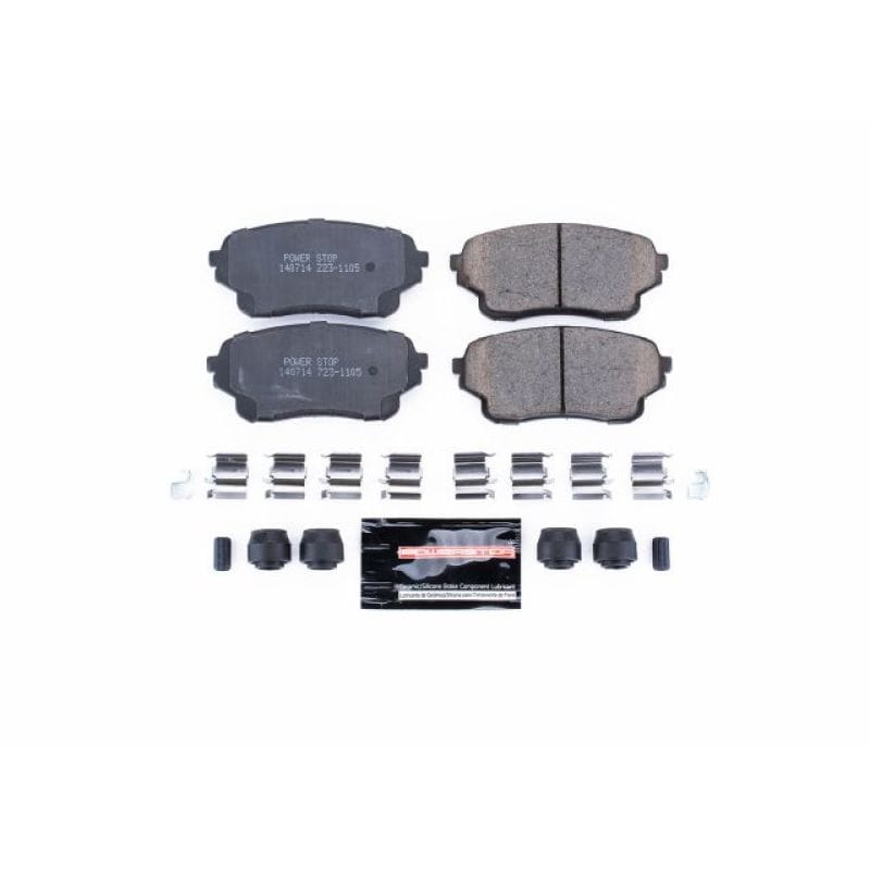PowerStop — PowerStop - Z23 Daily Driver Carbon-Fiber Ceramic Brake Pads with Hardware Kit