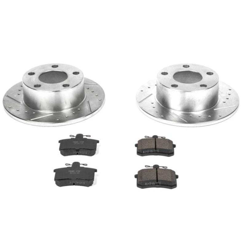 PowerStop — Z23 Daily Driver Carbon-Fiber Ceramic Brake Pad and Drilled & Slotted Rotor Kit