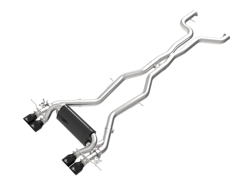 aFe — MACH Force-Xp Cat-Back Exhaust 3 to 2-1/2 IN 304 S/S w/ Black Tips