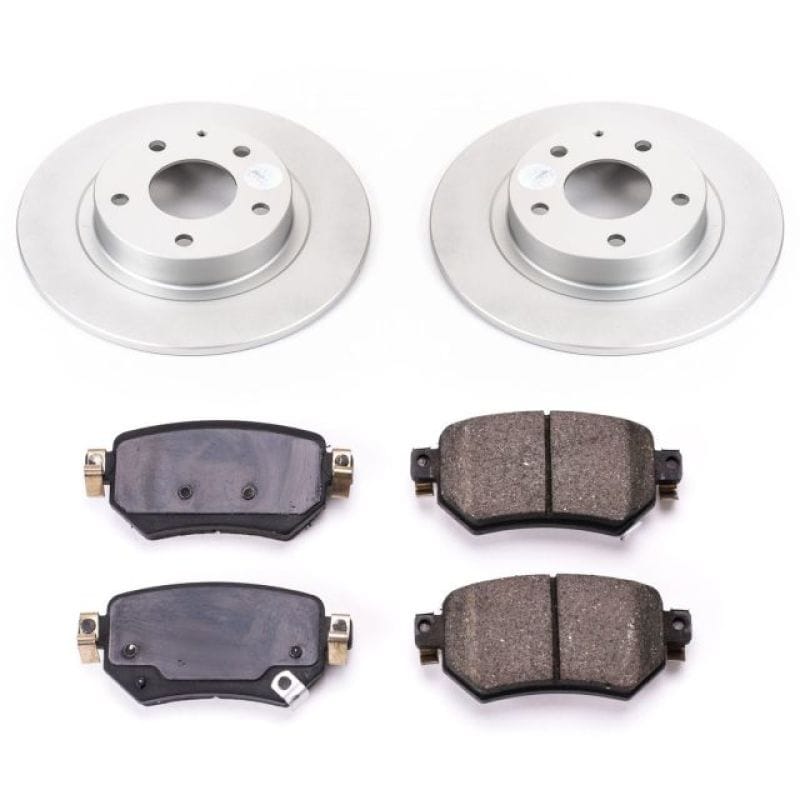 PowerStop — Genuine Geomet Coated Rotor and Low-Dust Ceramic Brake Pad Kit
