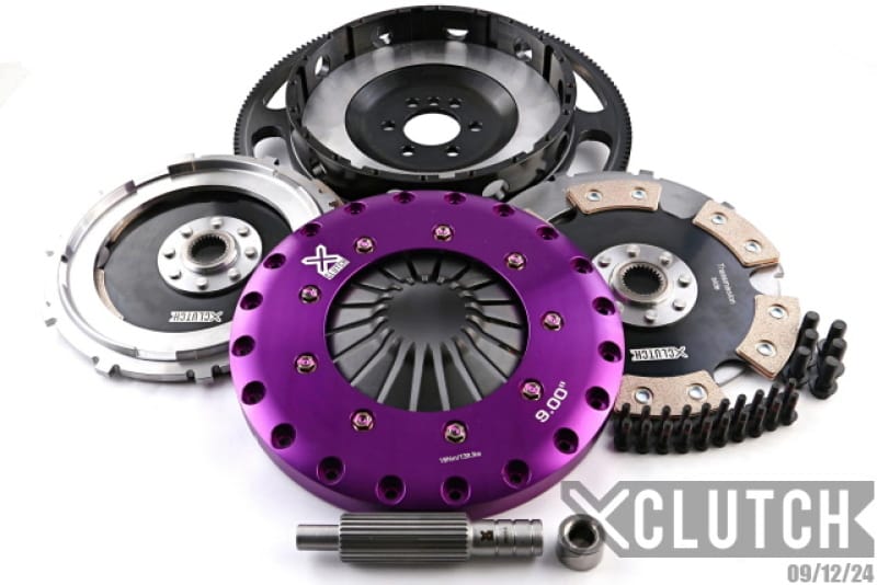 XCLUTCH — Clutch Kit Inc Chromoly Flywheel; 9" Twin Solid Ceramic Clutch Discs