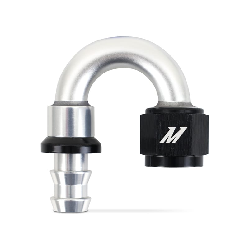 Mishimoto — Push-Lock Fitting, -8AN, 180-Degree