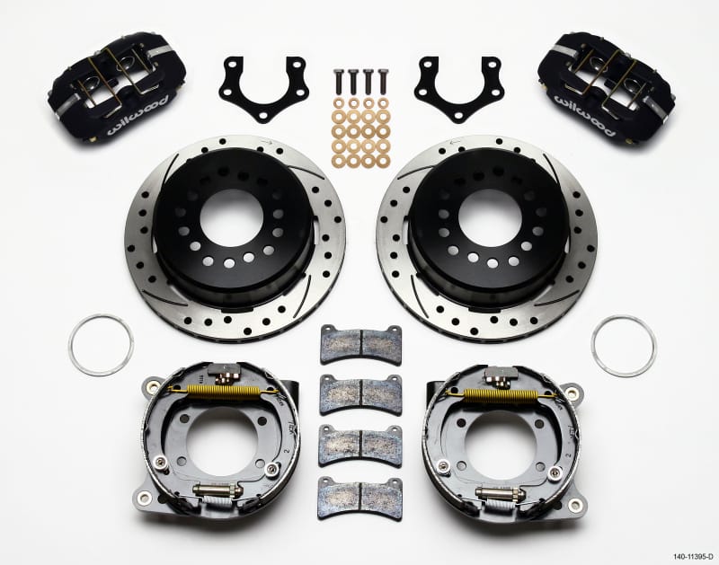 Wilwood — KIT,REAR,DISC/DRUM,MOPAR/DANA,2.36,GREEN SNAP RING,1PC 11.00,SRP,BLACK PWD CT
