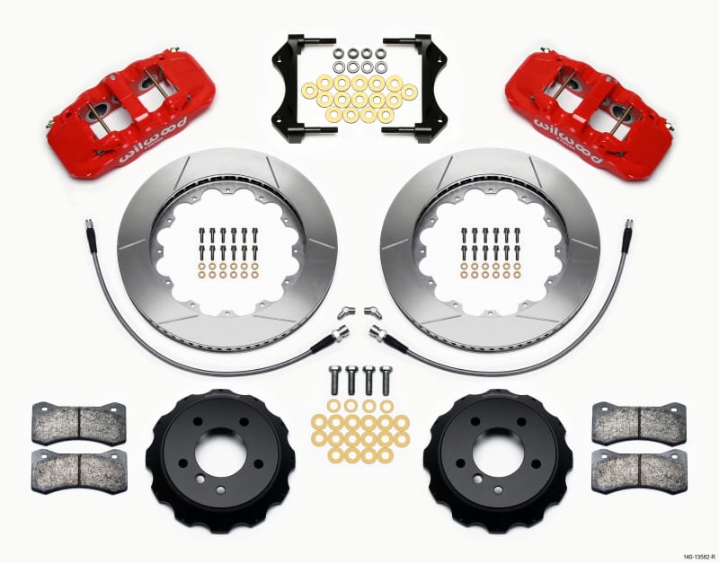 Wilwood — KIT,FRONT,BMW E90,07-11,AERO6,14.00x1.25 GT,RED,W/LINES
