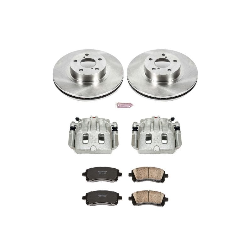 PowerStop — OE Stock Replacement Low-Dust Ceramic Brake Pad, Rotor and Caliper Kit