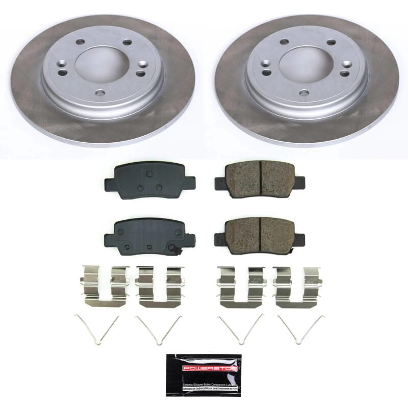 PowerStop — Semi-Coated Rotor and Low-Dust Ceramic Brake Pad Kit