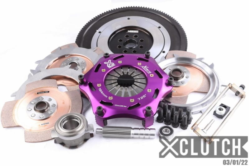 XCLUTCH — Clutch Kit Inc Chromoly Flywheel; 7  1/4" Triple Solid Ceramic Clutch Discs