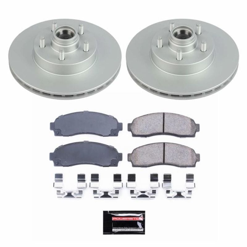 PowerStop — Genuine Geomet Coated Rotor and Low-Dust Ceramic Brake Pad Kit