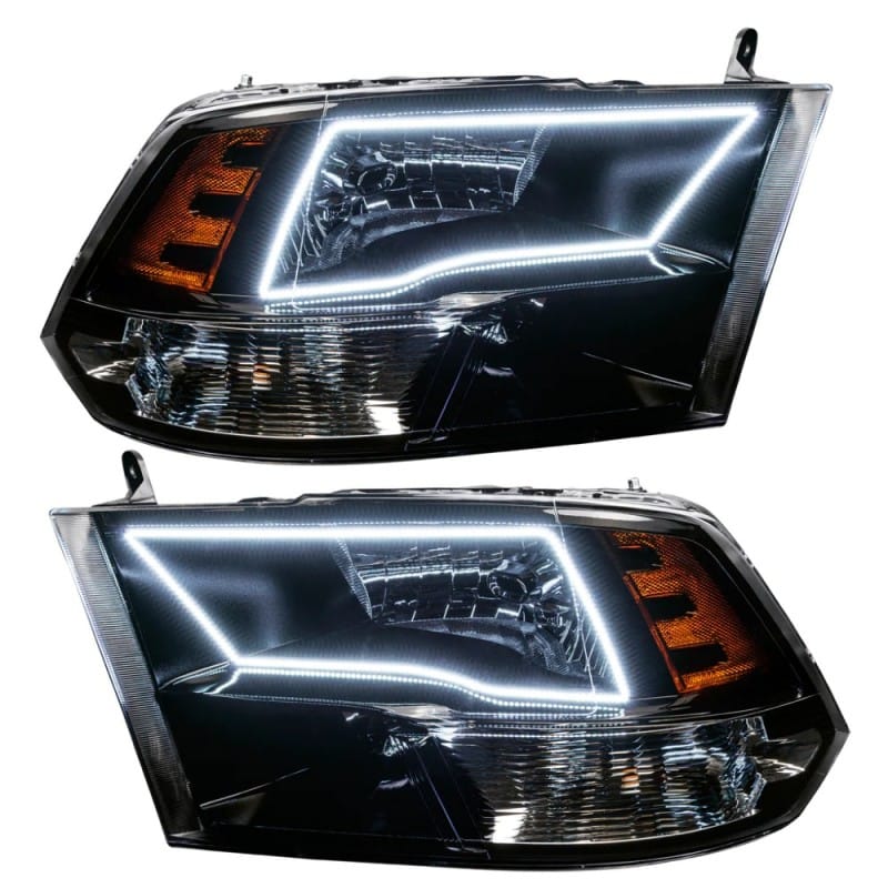 ORACLE Lighting — 2009-2017 RAM 1500 TRX/SLT Quad Pre-Assembled Headlights - (Black Housing)