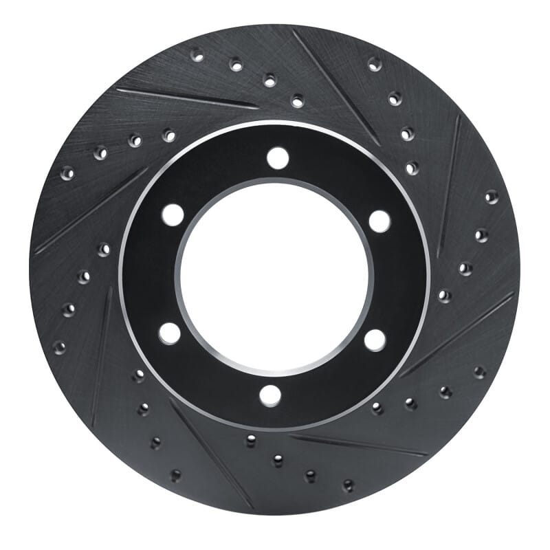 R1 Concepts — R1 Concepts Brake Rotor Drilled and Slotted Black