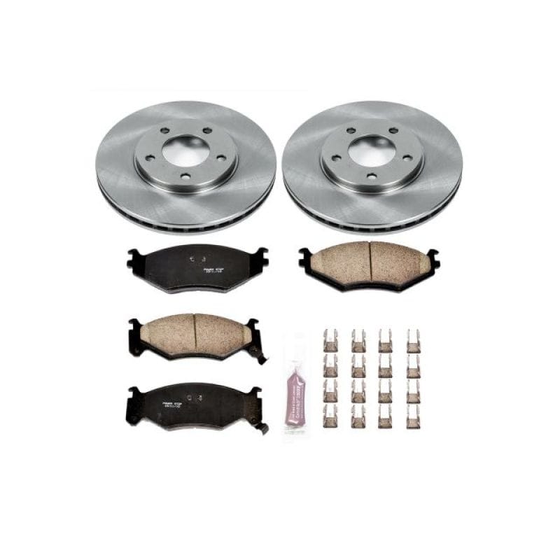 PowerStop — OE Stock Replacement Low-Dust Ceramic Brake Pad and Rotor Kit