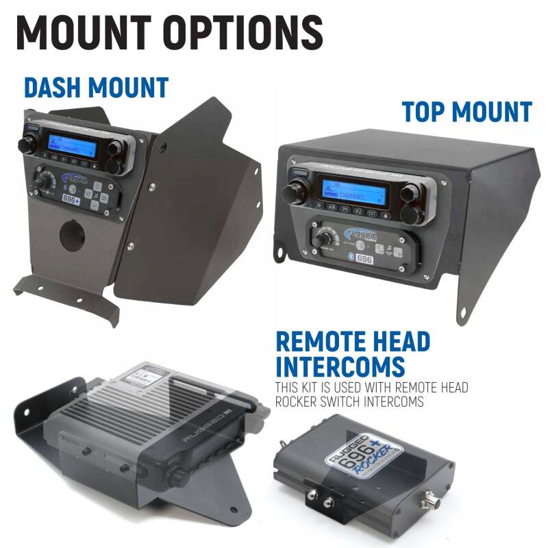 Rugged Radios — Rugged Radios Can-Am Mav X3 Comp Comm Kit w/ BT 2-Way Radio STX Stereo / G1 GMRS / Dash Mount