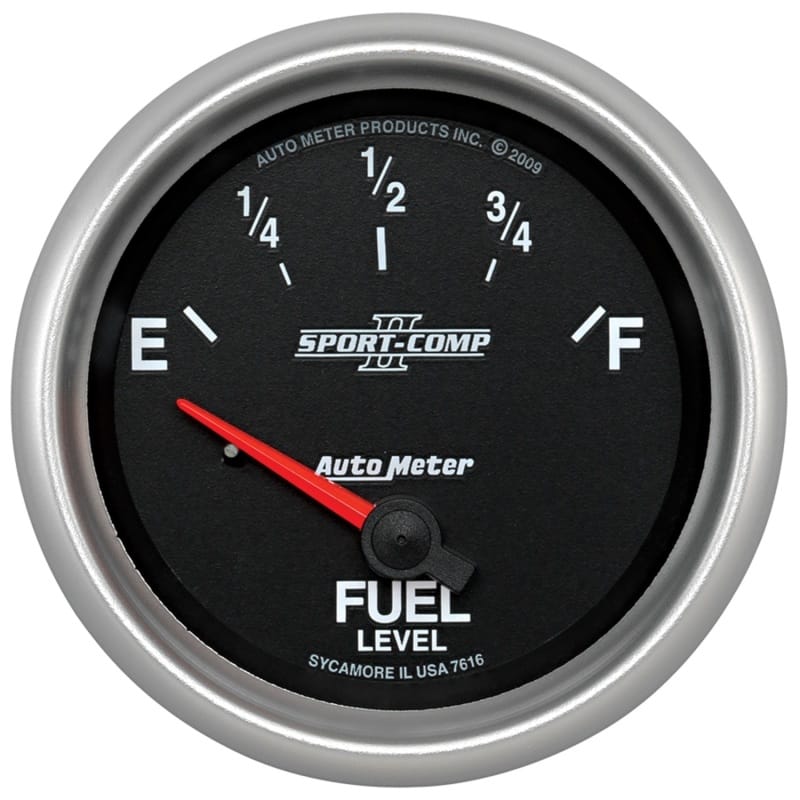 AutoMeter — GAUGE, FUEL LEVEL, 2 5/8" , 240OE TO 33OF, ELEC, SPORT-COMP II