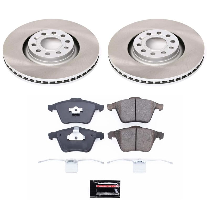 PowerStop — Semi-Coated Rotor and Low-Dust Ceramic Brake Pad Kit