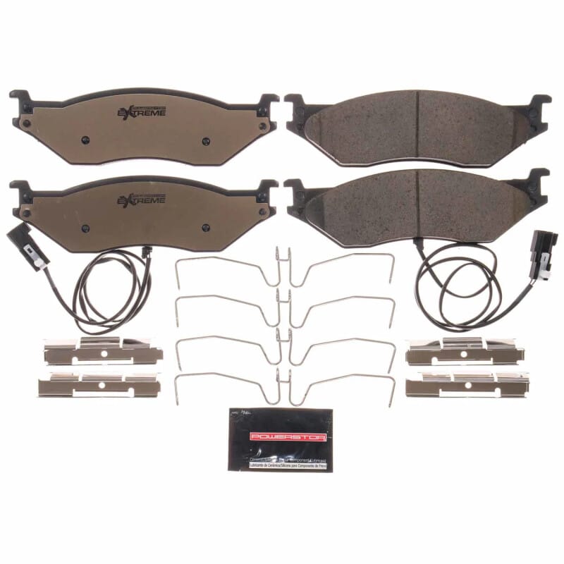 PowerStop — PowerStop - Z36 Truck and SUV Carbon-Fiber Ceramic Brake Pads with Hardware Kit
