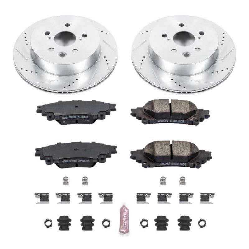 PowerStop — Z23 Daily Driver Carbon-Fiber Ceramic Brake Pad and Drilled & Slotted Rotor Kit