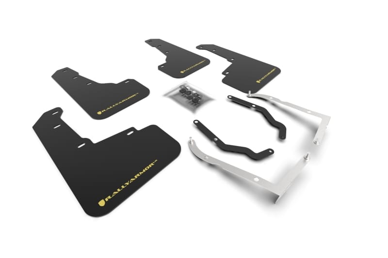Rally Armor — Black Mud Flap/Yellow Pearl Logo