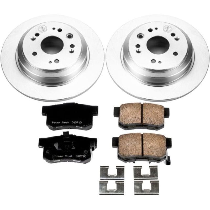 PowerStop — Genuine Geomet Coated Rotor and Low-Dust Ceramic Brake Pad Kit