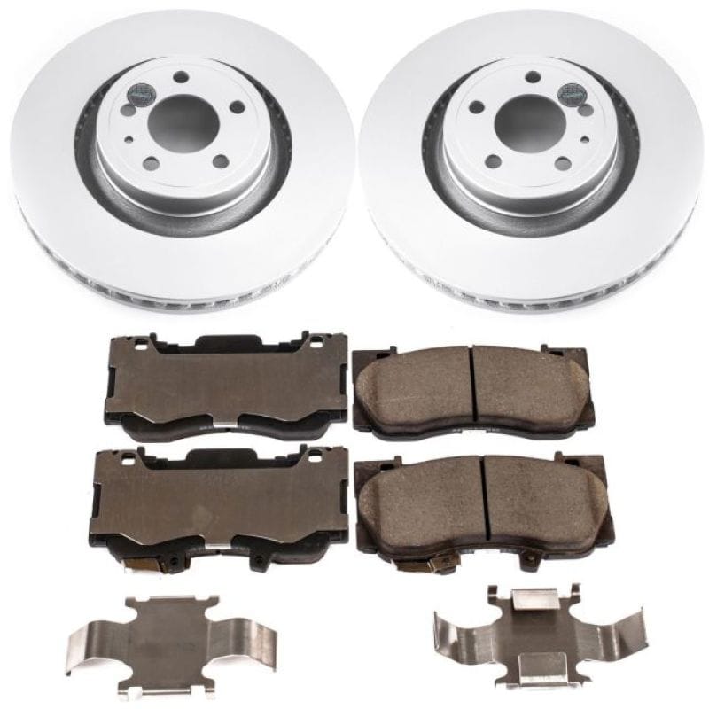 PowerStop — Genuine Geomet Coated Rotor and Low-Dust Ceramic Brake Pad Kit