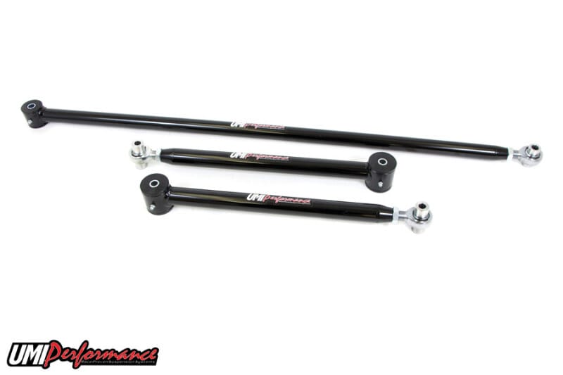 UMI Performance — UMI adjustable lower control arms: reduce wheel hop, improve cornering.