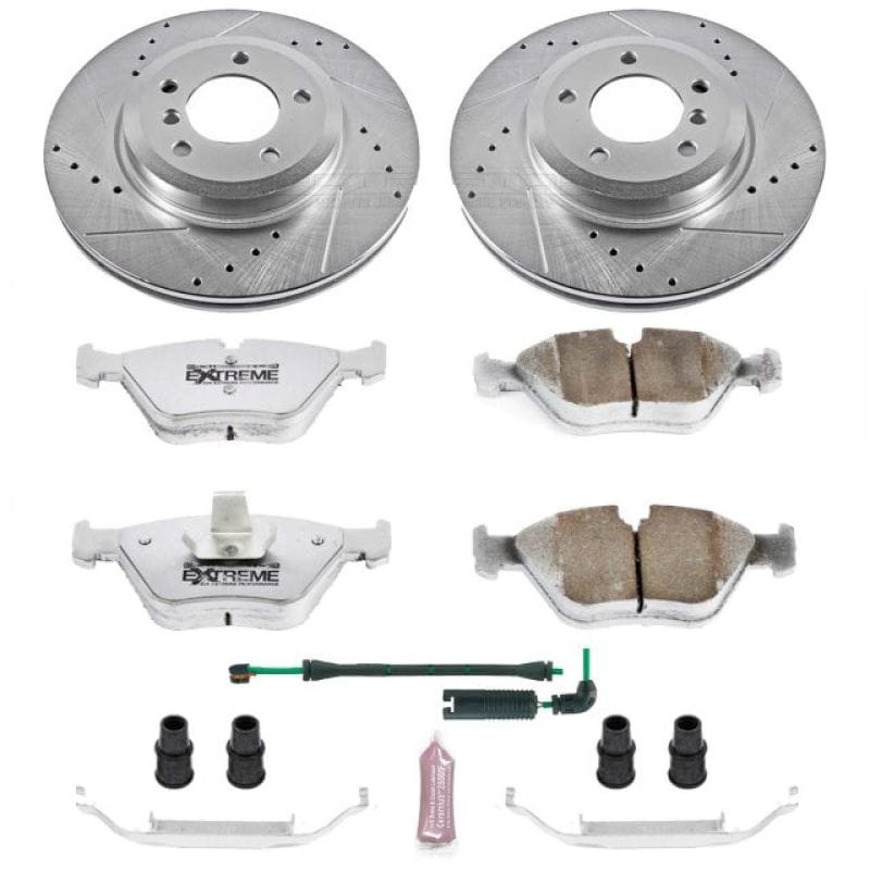 PowerStop — Z26 Street Performance Ceramic Brake Pad and Drilled & Slotted Rotor Kit