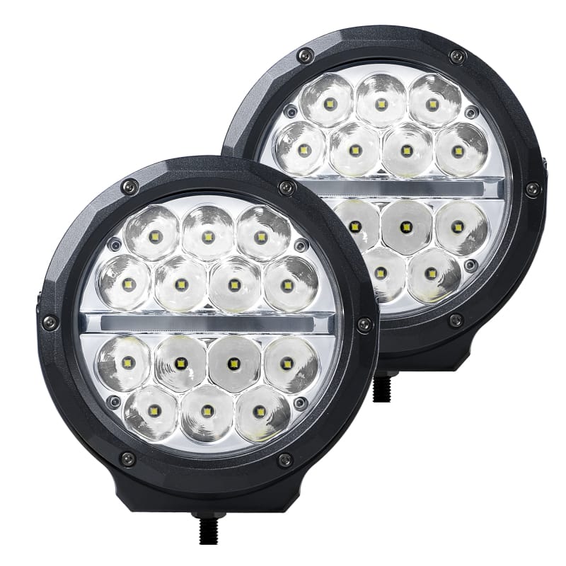 Go Rhino — Go Rhino Xplor Bright Series Round LED Driving Light Kit w/DRL (Surface Mount) 6in - Blk (2 pc)
Bright-6DrivingLight