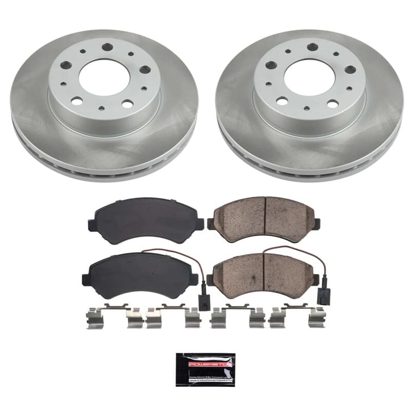 PowerStop — Semi-Coated Rotor and Low-Dust Ceramic Brake Pad Kit