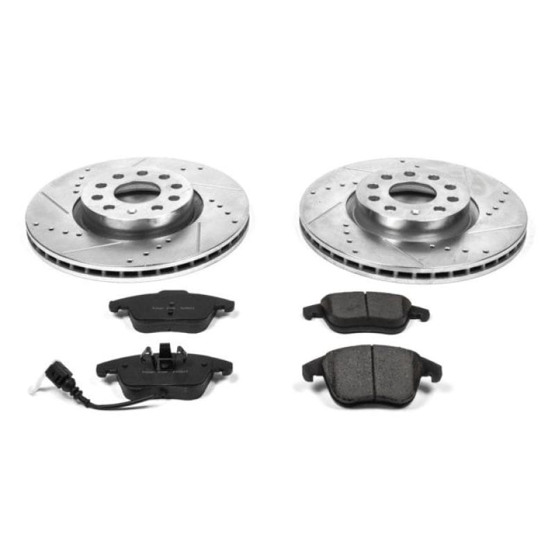 PowerStop — Z23 Daily Driver Carbon-Fiber Ceramic Brake Pad and Drilled & Slotted Rotor Kit