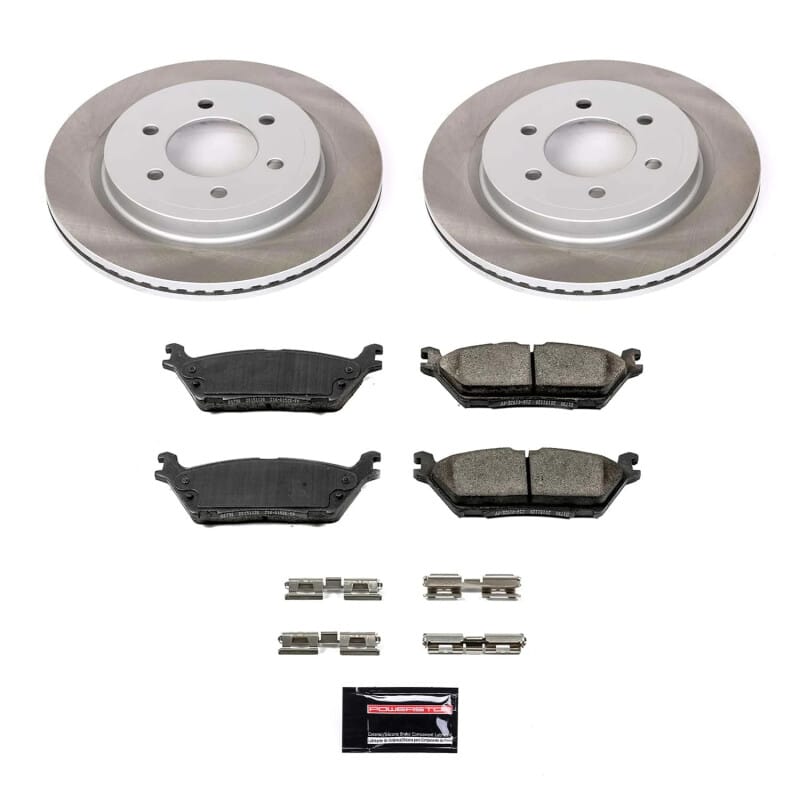 PowerStop — Semi-Coated Rotor and Low-Dust Ceramic Brake Pad Kit