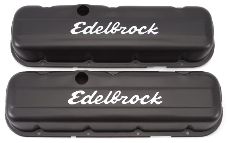 Edelbrock — Signature Series Valve Covers, Black, Low Profile, Chevrolet 396-502, '65-Later
Signature Series Valve Cover