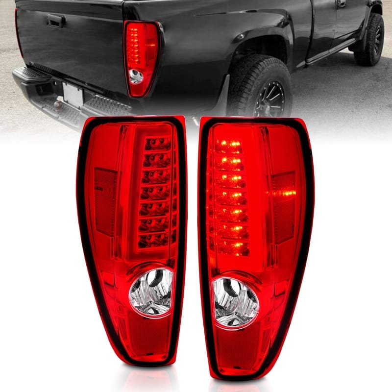 ANZO — ANZO 2004-2012 Chevrolet Colorado/ GMC Canyon LED Tail Lights w/ Light Bar Chrome Housing Red/Clear
Tail Light Set