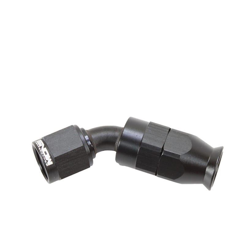 Snow Performance — -6 AN 45 Degree PTFE Hose End (Black)