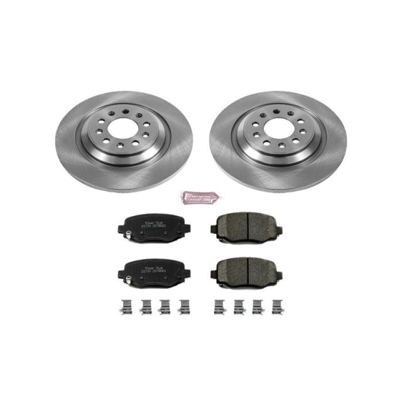 PowerStop — OE Stock Replacement Low-Dust Ceramic Brake Pad and Rotor Kit