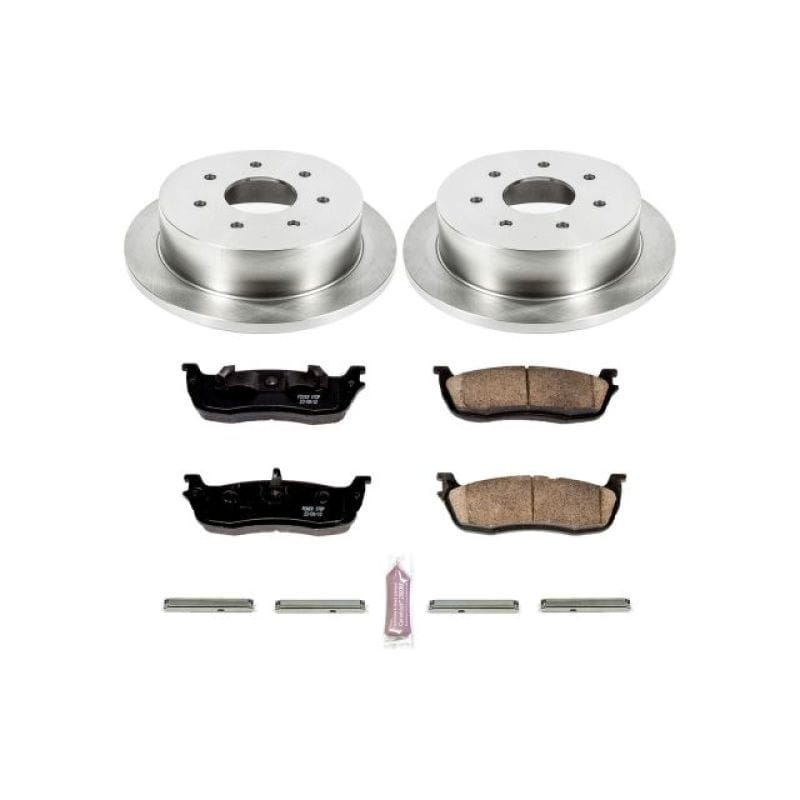 PowerStop — OE Stock Replacement Low-Dust Ceramic Brake Pad and Rotor Kit