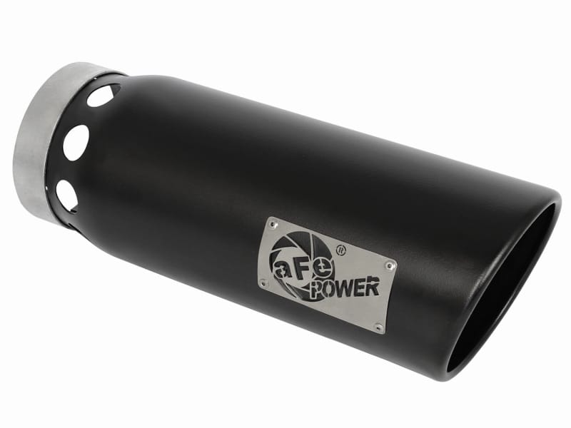 aFe — MACH Force-Xp 409 Stainless Steel Clamp-on Exhaust Tip Black Right Side Exit