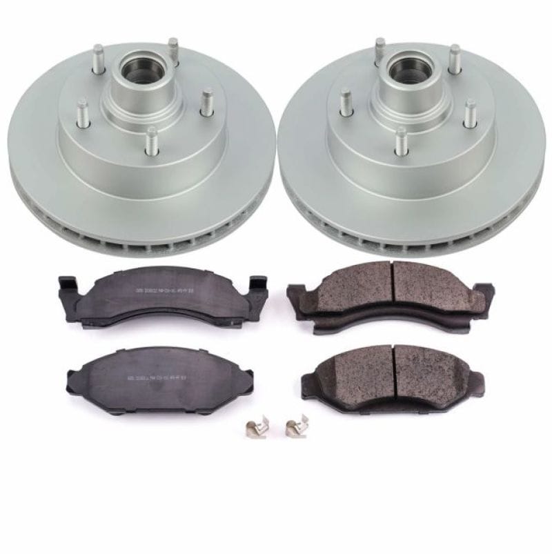 PowerStop — Genuine Geomet Coated Rotor and Low-Dust Ceramic Brake Pad Kit
