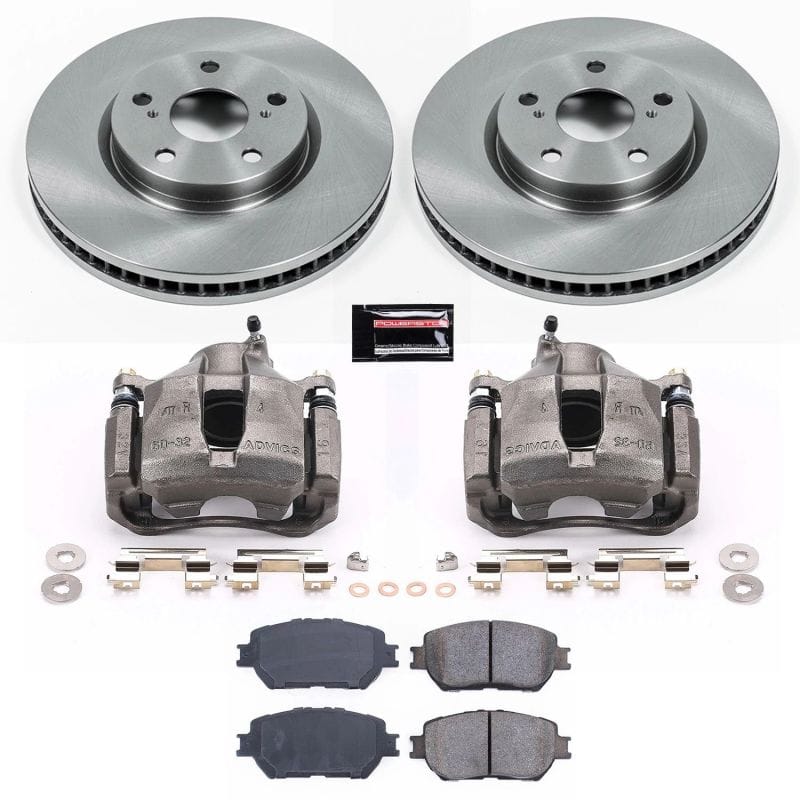 PowerStop — OE Stock Replacement Low-Dust Ceramic Brake Pad, Rotor and Caliper Kit