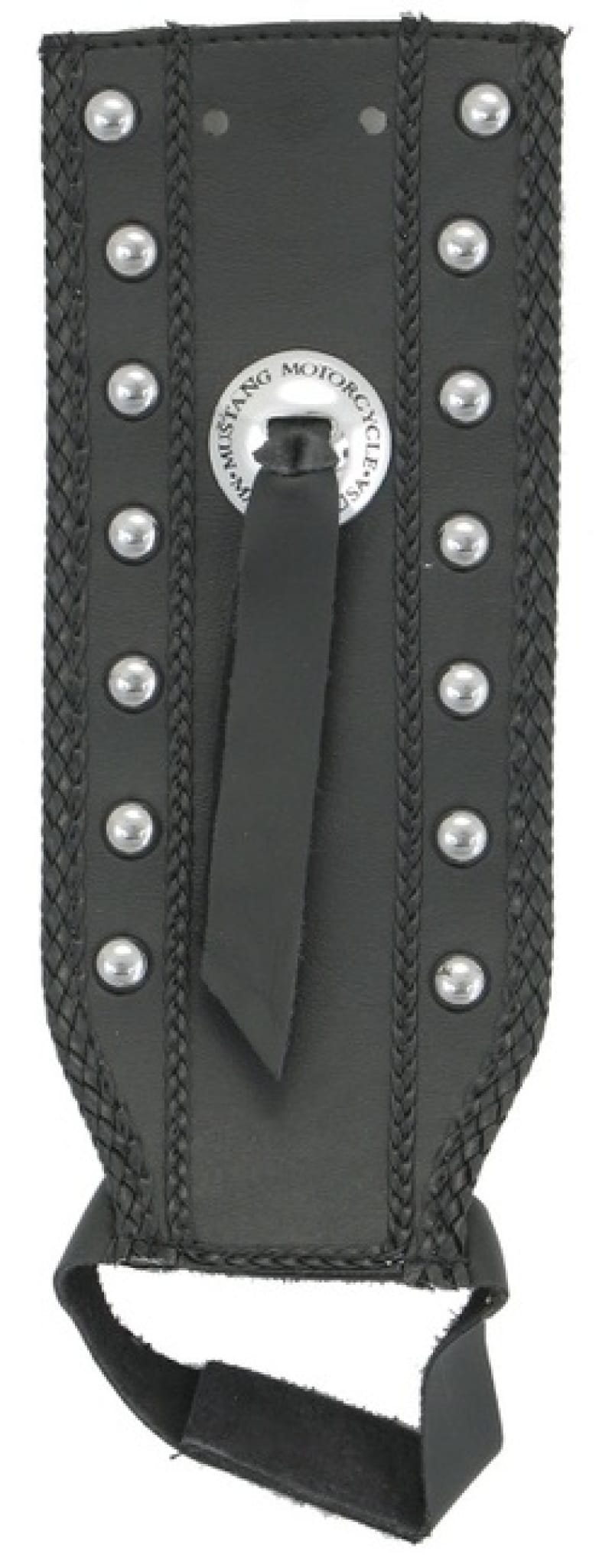 Mustang Motorcycle — Mustang 93-03 Harley Dyna Wide Glide Tank Bib w/Studs - Black