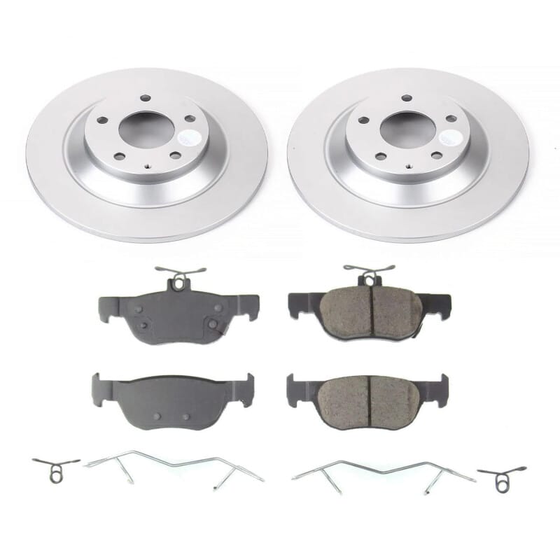 PowerStop — Genuine Geomet Coated Rotor and Low-Dust Ceramic Brake Pad Kit