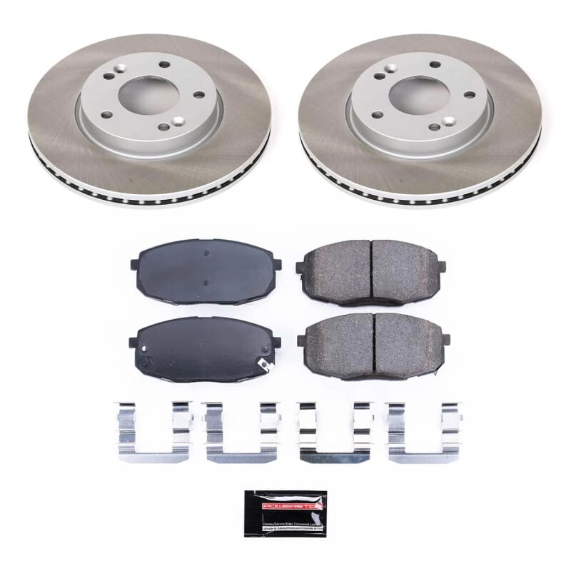 PowerStop — Semi-Coated Rotor and Low-Dust Ceramic Brake Pad Kit