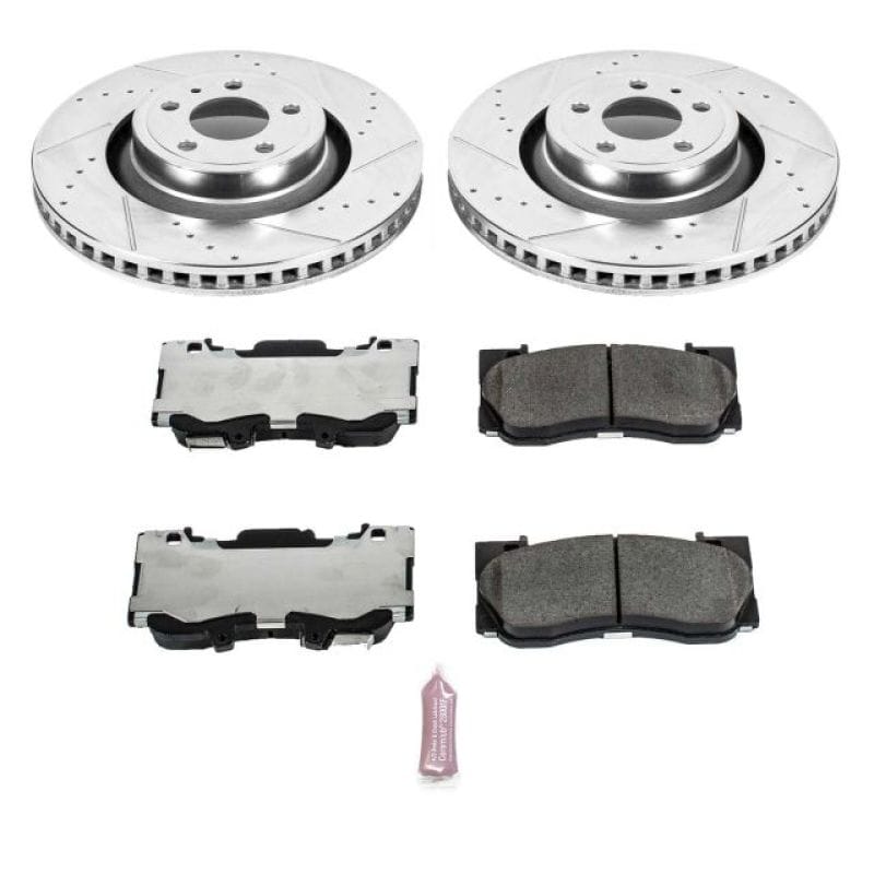 PowerStop — Z26 Street Performance Ceramic Brake Pad and Drilled & Slotted Rotor Kit