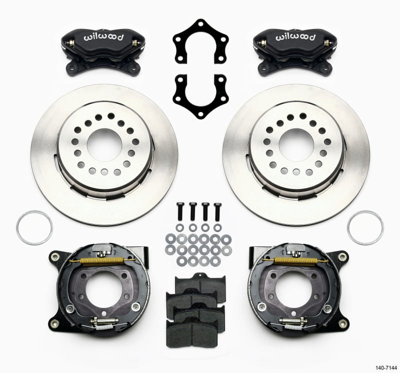 Wilwood — KIT,REAR,DISC/DRUM,MOPAR/DANA,2.36 OFF GREEN/SNAP RING,1PC,BLACK POWDER COAT